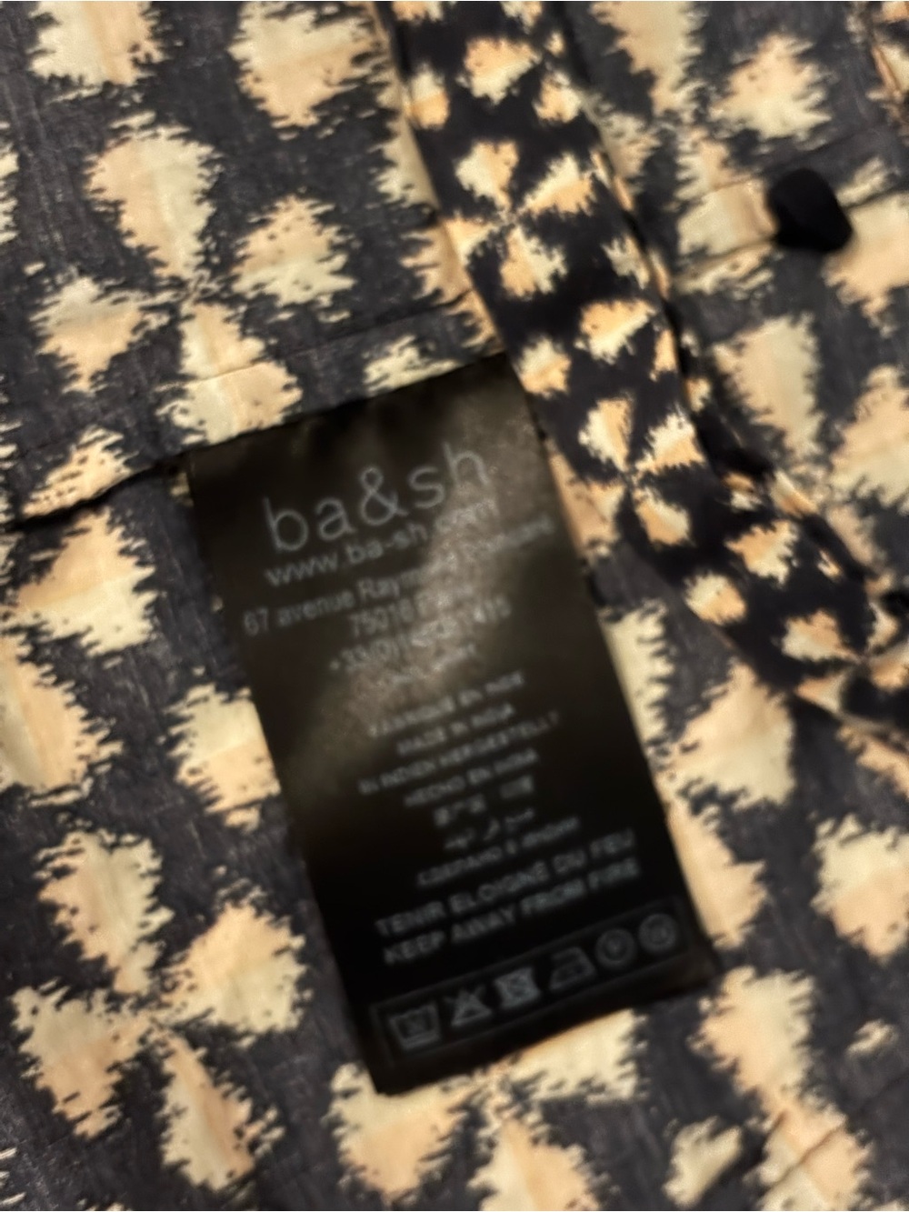 ba&sh Black and Beige Floral-Tonal Print Wrap Skirt Womens Size S, ba&sh size 1 - Picture 11 of 11
